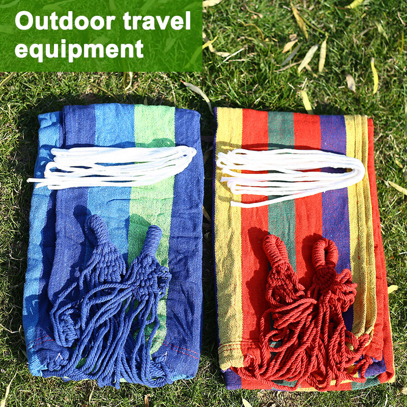 Canvas Camping Hammock – Rainbow