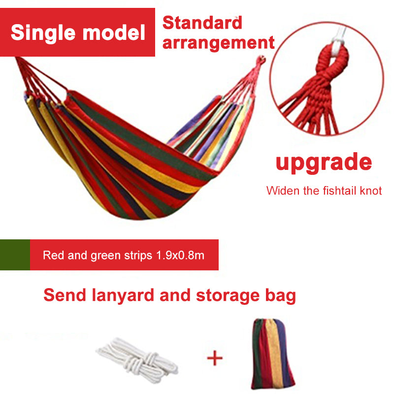 Canvas Camping Hammock – Rainbow