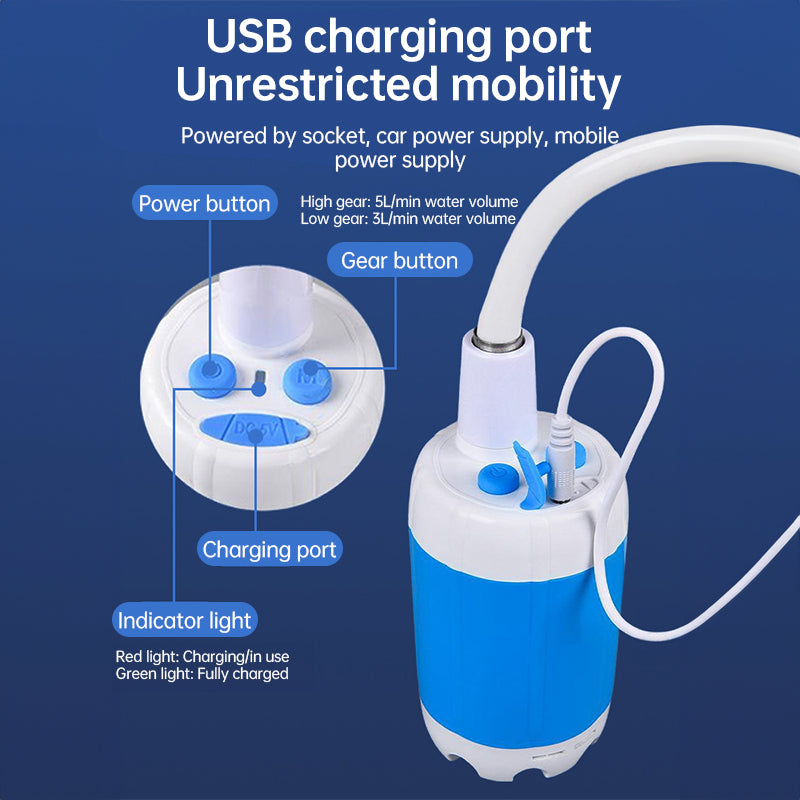 Rechargeable Camping Shower – Digital Display