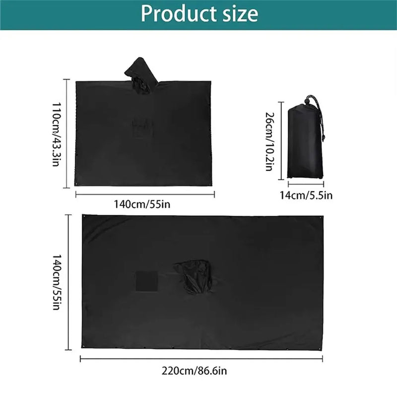 3-in-1 Camo Rain Poncho