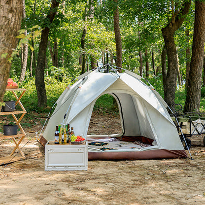 Beige Single Layer Pop-Up Tent