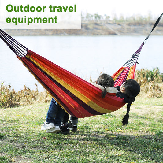 Canvas Camping Hammock – Rainbow
