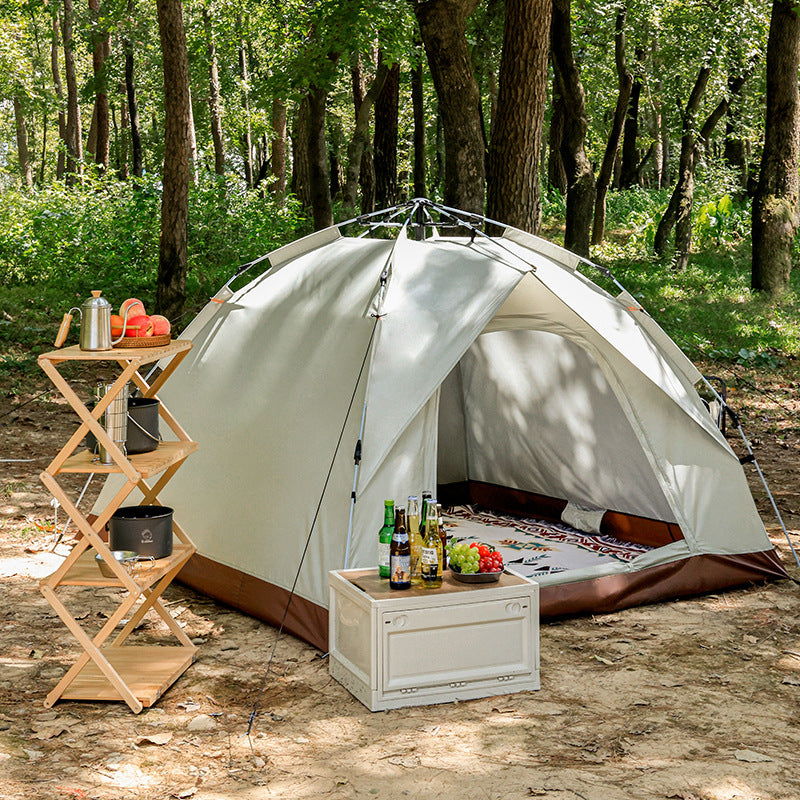 Beige Single Layer Pop-Up Tent